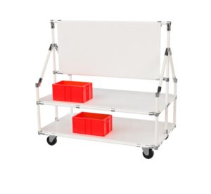 trolley with information board