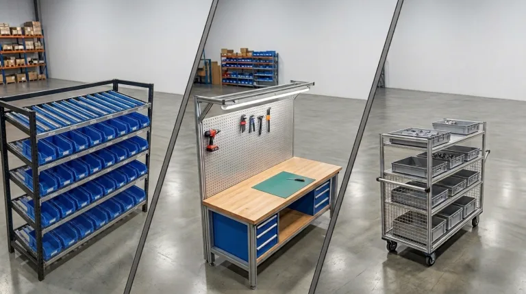 Flow Racks VS Worktables VS Industrial Trolleys